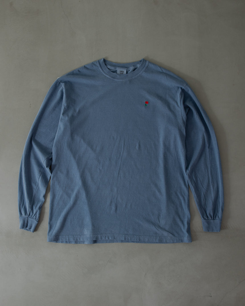 LS TEE | "Life is a Rose, beware of the thorns." ［Blue Jean］