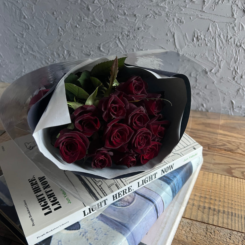 オーダー花束 ブラックバッカラ11本　30日AM着